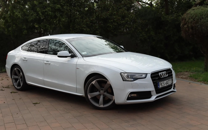 Audi A5 cena 68900 przebieg: 215650, rok produkcji 2012 z Kościan małe 529